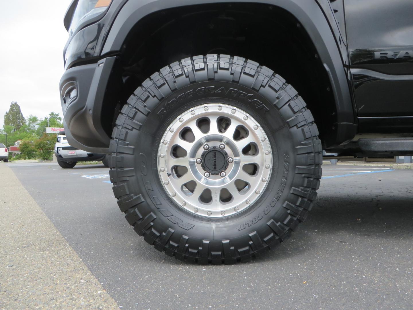 2023 BLACK /BLACK RAM 1500 Ram 1500 TRX (1C6SRFU92PN) with an 6.2L Supercharged HEMI V8 SRT engine, automatic transmission, located at 2630 Grass Valley Highway, Auburn, CA, 95603, (530) 508-5100, 38.937893, -121.095482 - TRX sitting on Eibach front and rear springs, 37" Nitto Ridge Grappler tires, 17" Method race wheels, and window tint. - Photo#8